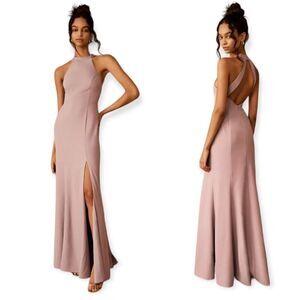 Bhldn Serephina Crepe Maxi Dress Size 12 In Lilac